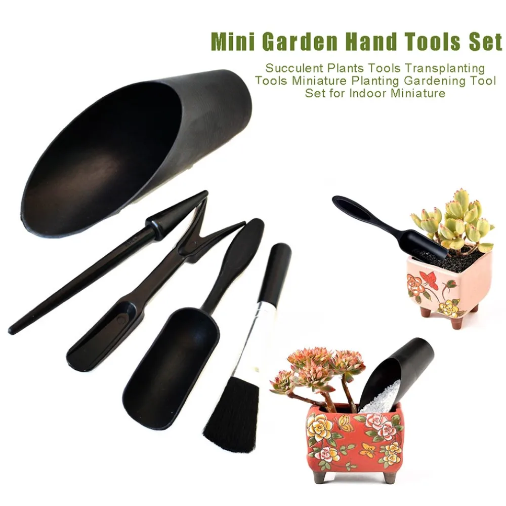 

Mini Garden Hand Tools Set Succulent Plants Tools Transplanting Tools Miniature Planting Gardening Tool Set for Indoor Miniature