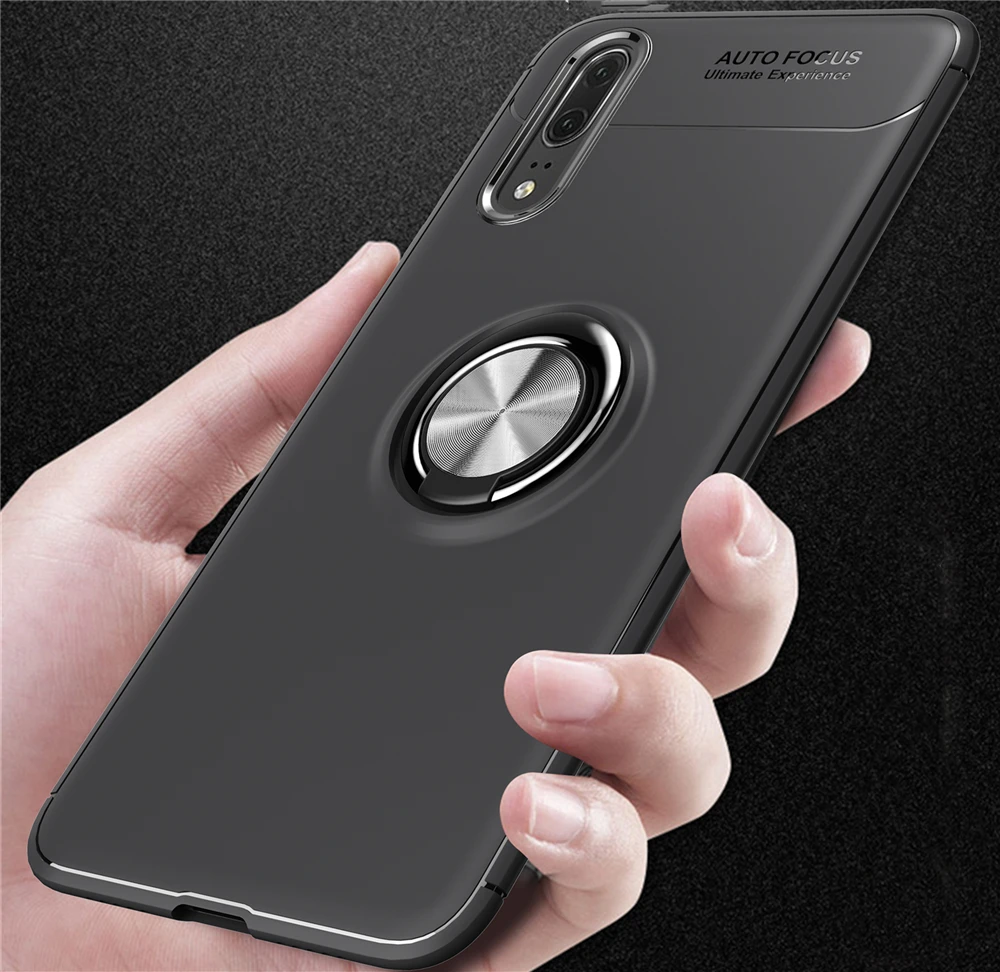 New Phone Case For Huawei P9 P10 P10Plus P10Lite P20 P20Pro P20Lite P8Lite P9Lite Soft TPU Magnetic Finger Ring Back Cover|Бамперы| |