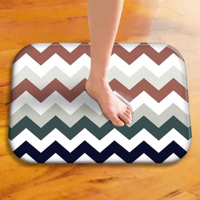 Волнистый стиль фланелевый нескользящий ковер сделай сам на заказ для ванной