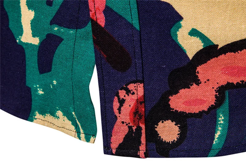 Винтажная рубашка с цветочным принтом для мужчин 2019 осенняя Новинка приталенная