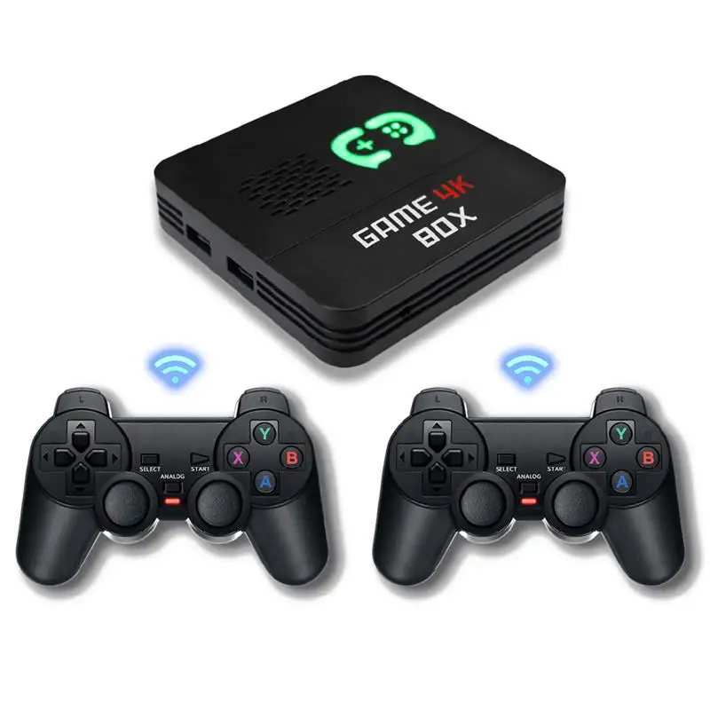 

Video Games Consoles HD 4K TV Output Game Box For PSP / PS1 / DC / N64 Game Player 2.4G With Controller Built-In 6700 Games