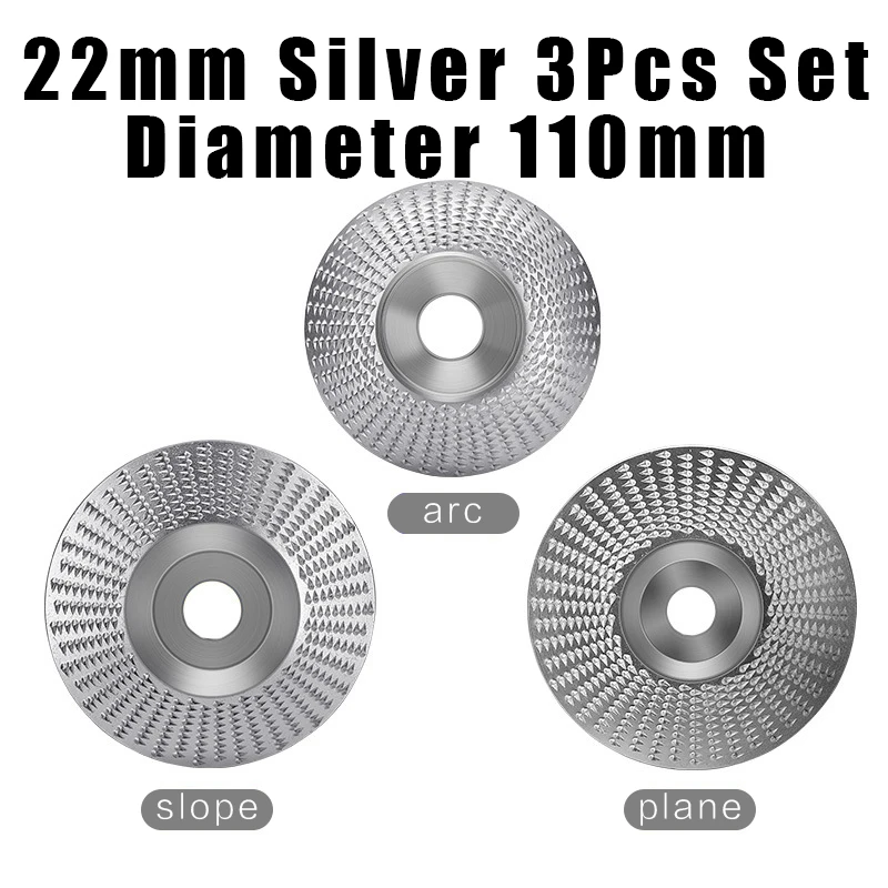 

3pcs/Set 22mm Bore Wood Grinding Polishing Wheel Rotary Disc Sanding Wood Carving Tool Abrasive Disc Tool for Angle Grinder 125