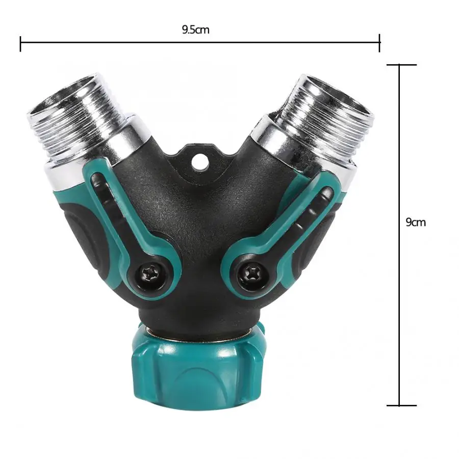 

NPT3/4" 2 Way Heavy Duty Garden Hose Splitter Y Shape Valve Water Pipe Connector Adapter agricultura use