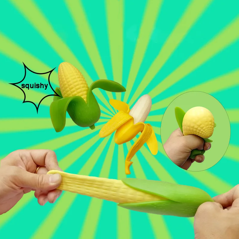 

Tricky vent toy fun peeled corn squishy simulation corn squeeze peeling to relieve stress fun toy gift for children