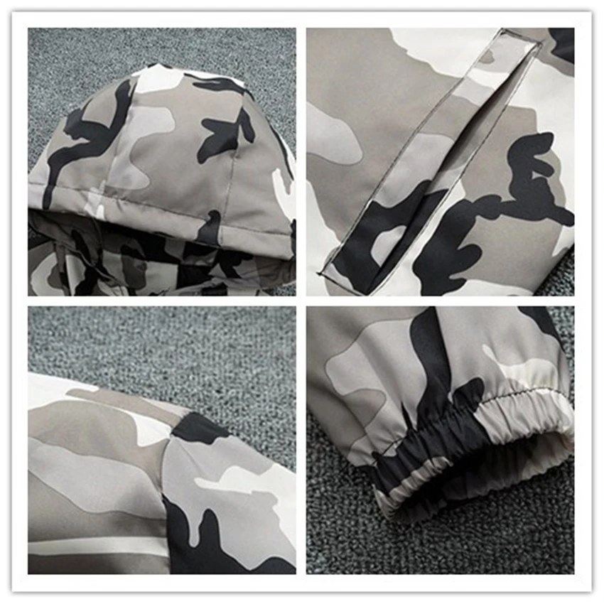 

New Spring Autumn Men's Hooded Jackets Camouflage Military Coats Casual Zipper Male Windbreaker Men Brand Clothing