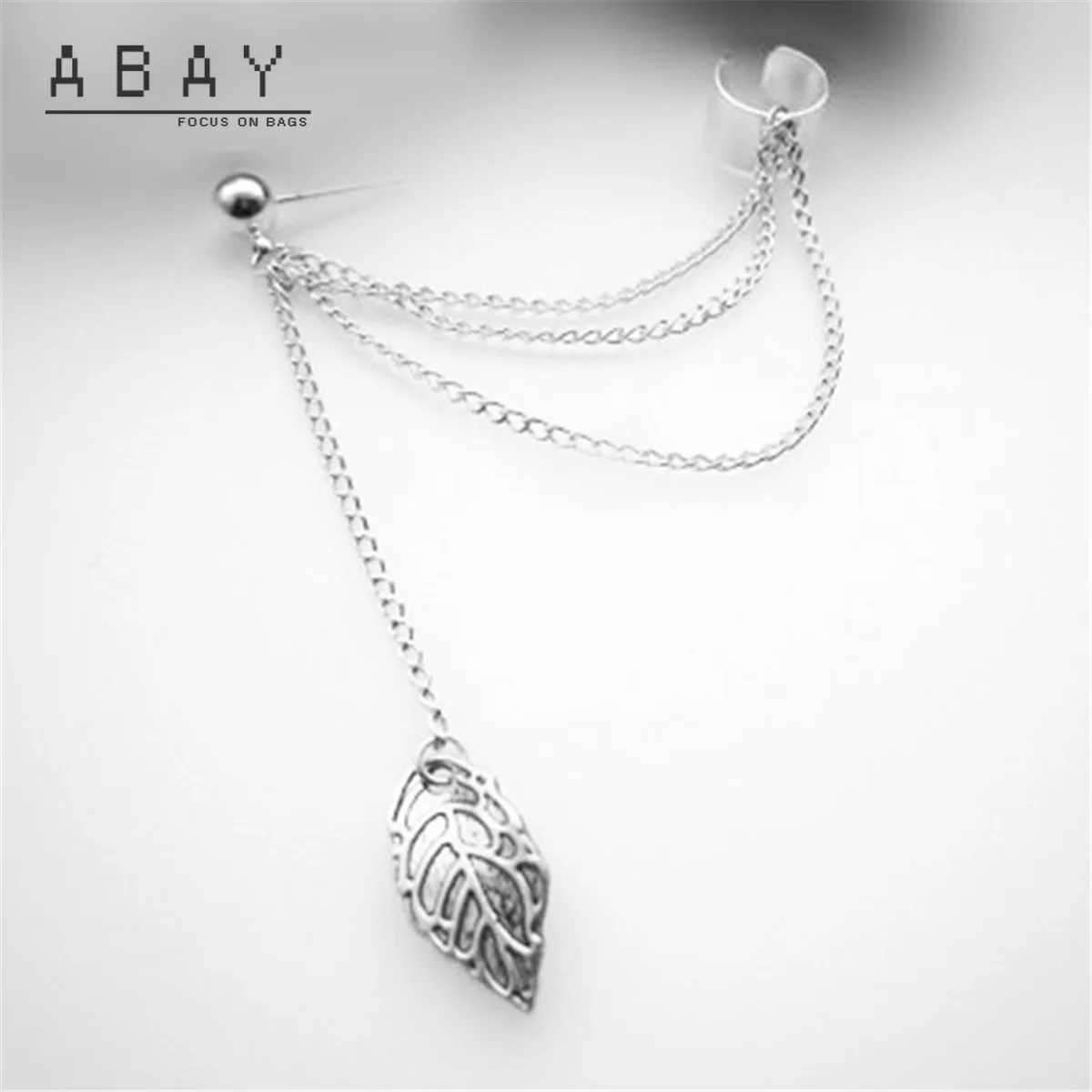 

Fashionable Gold Leaf Earrings Women New Personality Versatile Simple Tassel Geometry Metal High Quality Female Ear Pendant