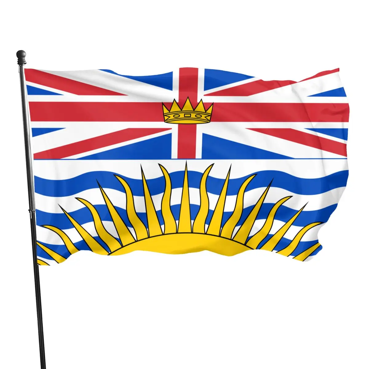 Флаг Британской Колумбии 90x150 см - купить по выгодной цене |