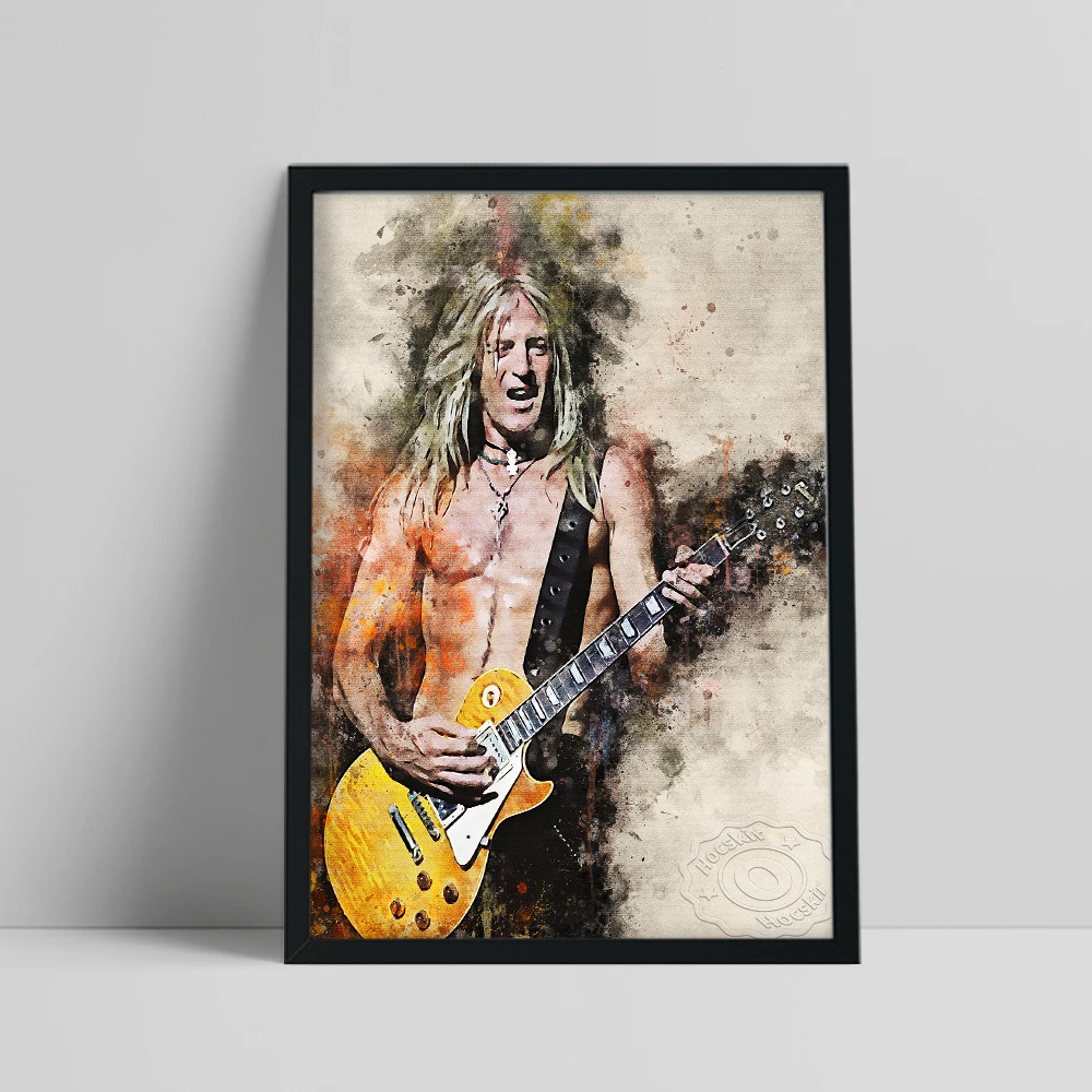 

Doug Aldrich Guitarist Poster, America Hard Rock The Dead Daisies Band Fans Collect Art Prints, Vintage Figure Portrait Decor