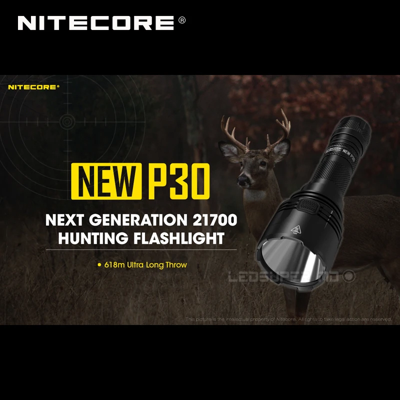 Новое поколение Nitecore Новый P30 CREE XP L HI V3 светодиодный 1000 люмен 21700 охотничий