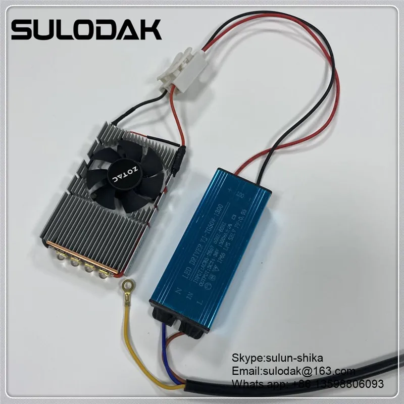 

365nm/385nm/395nm/405nm 45W UV LED Module For Epson L1800 UV Flatbed Printer Gel Curing Ink Dry Varnish Cured Fan Cool LED Light