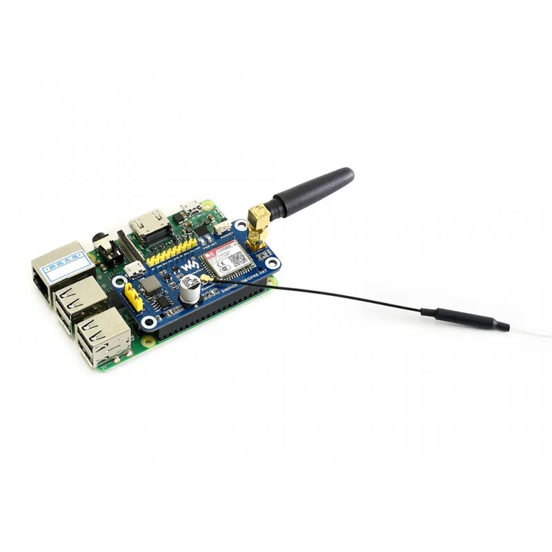 Шляпа GSM/GPRS/Bluetooth для Raspberry Pi совместима с RPi 2B/3B/3B +/Zero W SIM800C поддерживает