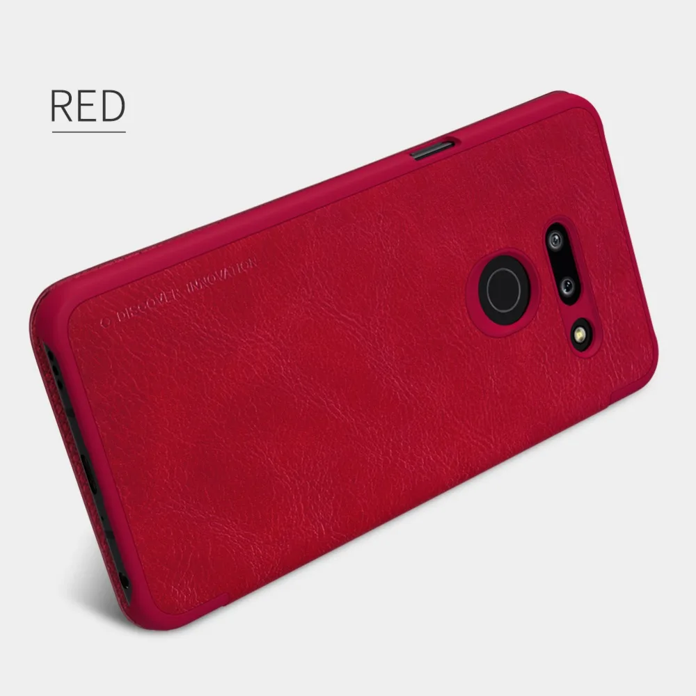 Флип-чехол для LG G7 ThinQ LG G8 ThinQ Nillkin Винтаж Qin PU кожаный флип-чехол смарт функция пробуждения для LG V40 чехол ThinQ