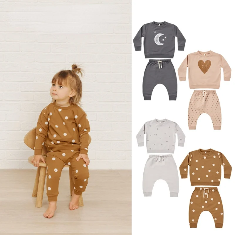 

Осенне-зимний Базовый костюм с вельветовой подкладкой QM 2021, детский флисовый костюм для мальчиков и девочек, футболка и леггинсы, натуральн...