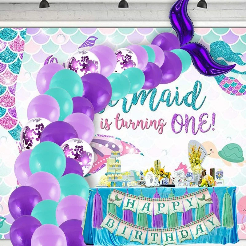 42 шт. набор для арки хвост русалки вечерние аксессуары девочек | Дом и сад