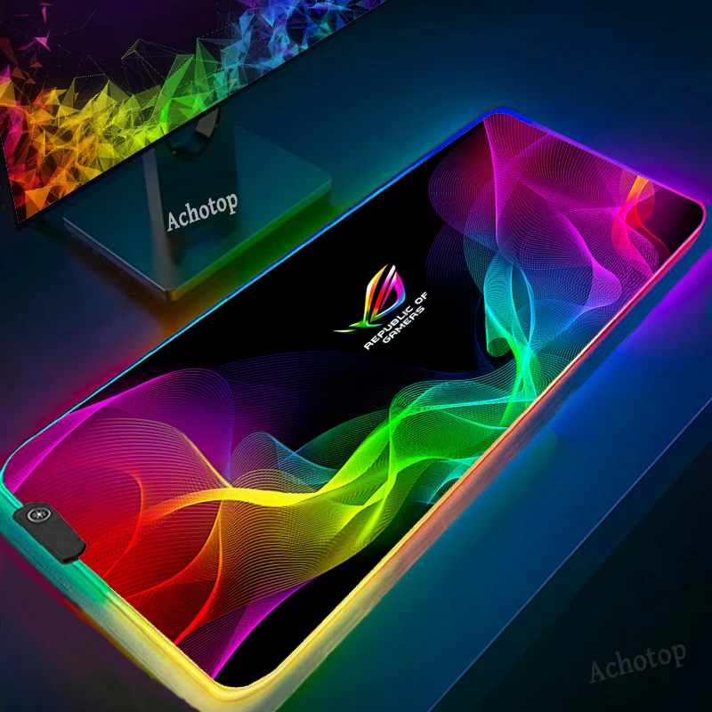 800x300 мм RGB ASUS компьютерный коврик для мыши геймерские коврики большой игровой XL