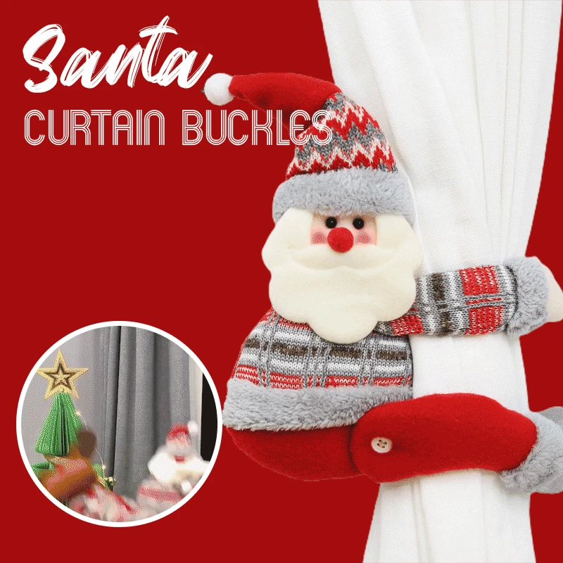 

1PC Santa Claus Elk Windows Curtain Tiebacks Tie Rope Christmas Decor Curtain Buckle Bandage Christmas Gifts