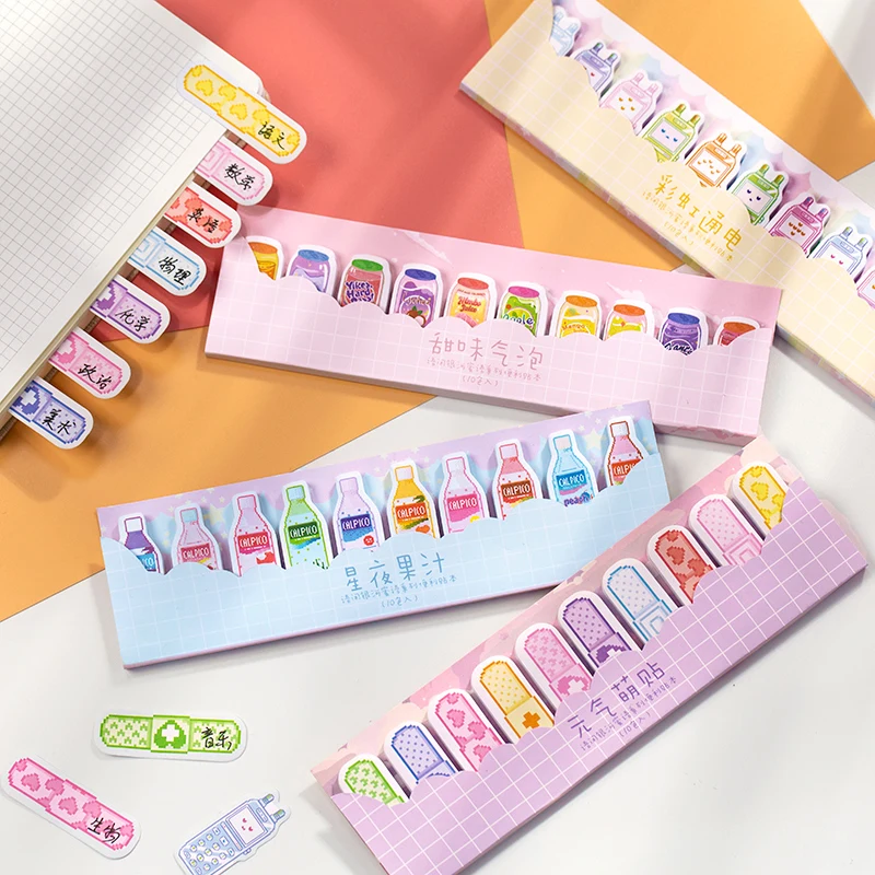 

Galaxy Honey index Sticky Notes Memo Pad Diary Stationary Flakes Scrapbook Decorative Kawaii fruit juice Drinks N Times Sticky