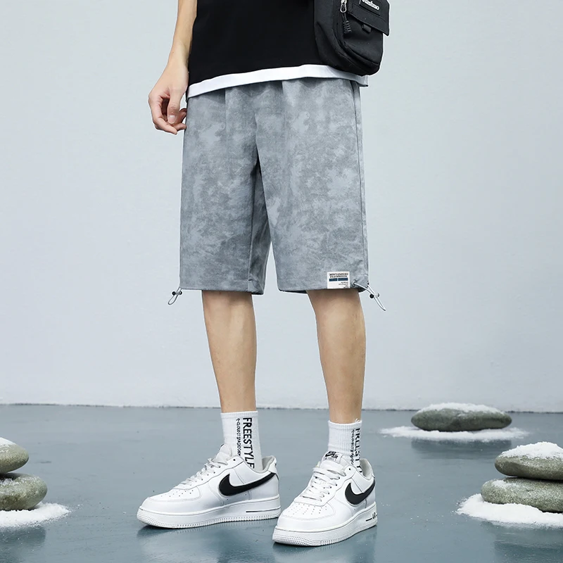 

New Mens Shorts Pants Pocket Elasticity Camouflage Commuter Men's Casual Cargo Tie Dye Loose Oversized Sportswear Retro Shorts