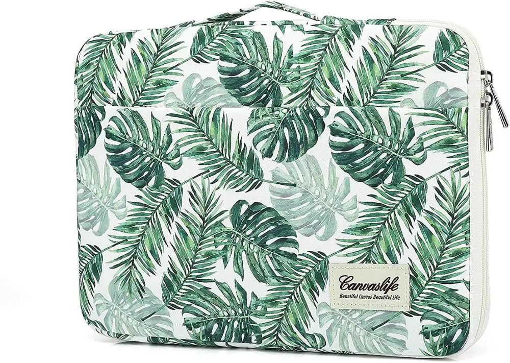 Женская сумка для ноутбука сумка-вкладыш с принтом в виде банановых листьев