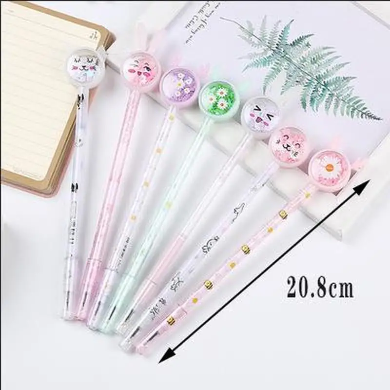 Гелевая ручка с блестками новинка Мультяшные милые ручки корейские кавайные