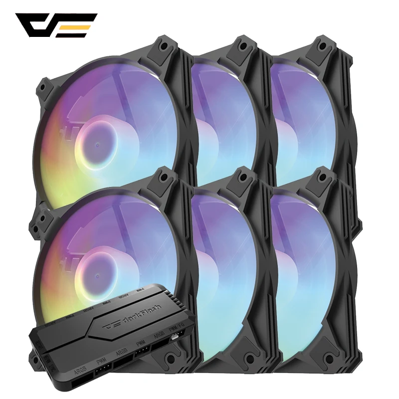 Darkflash RGB 120 мм вентилятор PWM 4 PIN тихий ARGB контроллер вентилятора аура