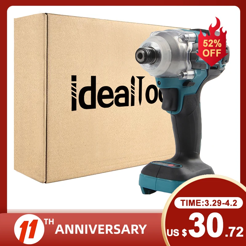 

18V Cordless Electric Screwdriver Speed Brushless Impact Wrench Rechargable Drill Driver Power Tool For Makita 18V Battery