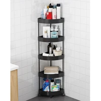 345 tier bathroom shelf shower storage rack shampoo drain holder tray stand corner shelves organizer kitchen cart trolley