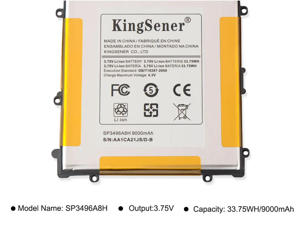 KingSener 3,75 V 9000mAh SP3496A8H батарея для samsung Google Nexus 10 GT-P8110 HA32ARB P8110 батареи планшета+ бесплатный инструмент