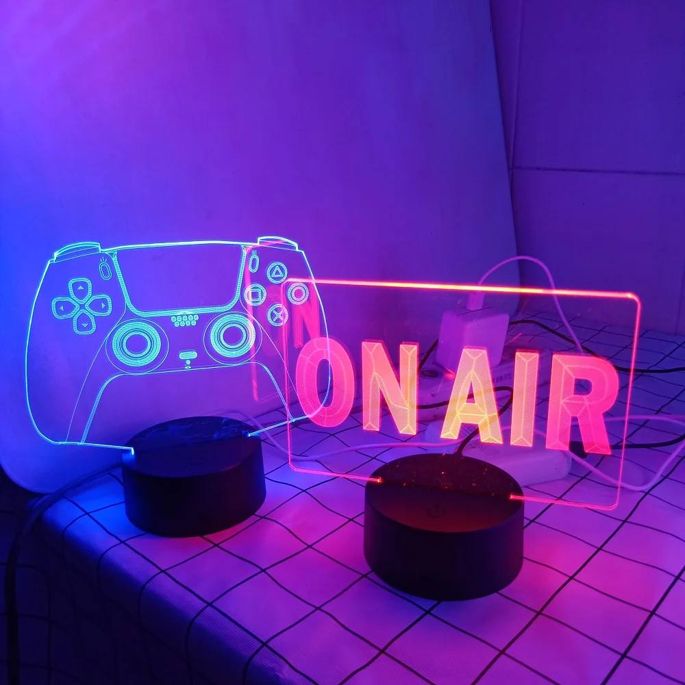 3D ночник лампа для игровой комнаты настольное украшение настольная игровая