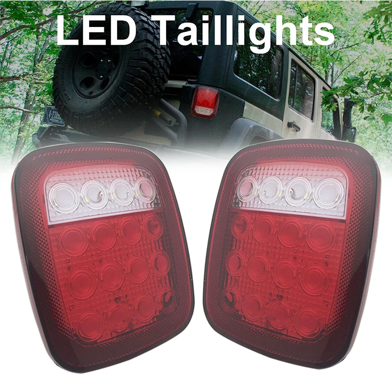 

LED Rear Light Stop Tail Reverse Running Brake License Light for Jeep Wrangler TJ CJ YJ JK Truck Trailer Boat Tail light