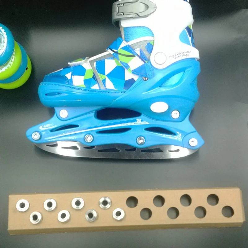 1 пара роликовых коньков лыжное лезвие из нержавеющей стали встроенный фигурный