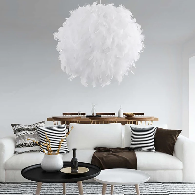 Люстра для бадминтона из белой ткани 220 В переменного тока|Подвесные светильники|