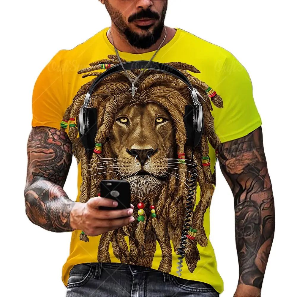 

Leon 3D printed men's T-shirt, Leon printed loose shirt, casual, urban fashion, short sleeve, large, 6xl