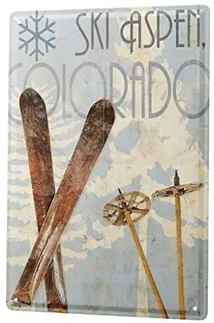 

Kean Ski Vintage Metal Tin Sign Wall Decor for Bars,Garden,Cafes Pubs,12x8 Inch