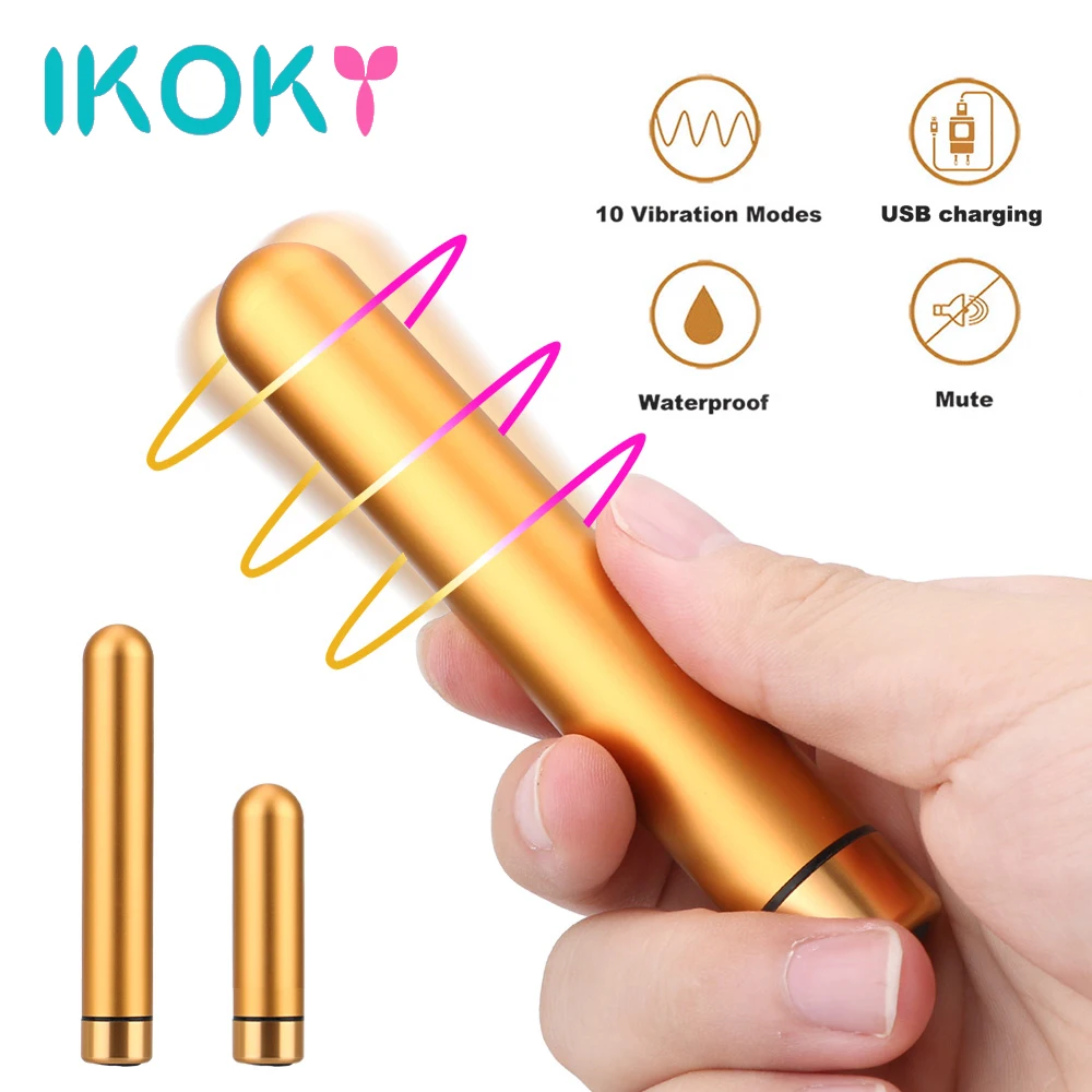 

IKOKY 10 Frequency AV Stick Mini Bullet Vibrator Adult Sex Toys for Women G-spot Clitoris Stimulator Dildo Vibrators