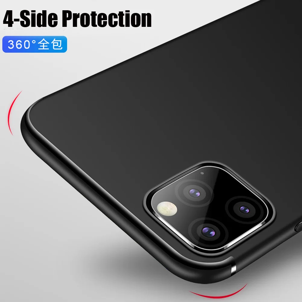 Роскошный гибридный матовый чехол для iPhone 11 Pro Max роскошный мягкий Силиконовый