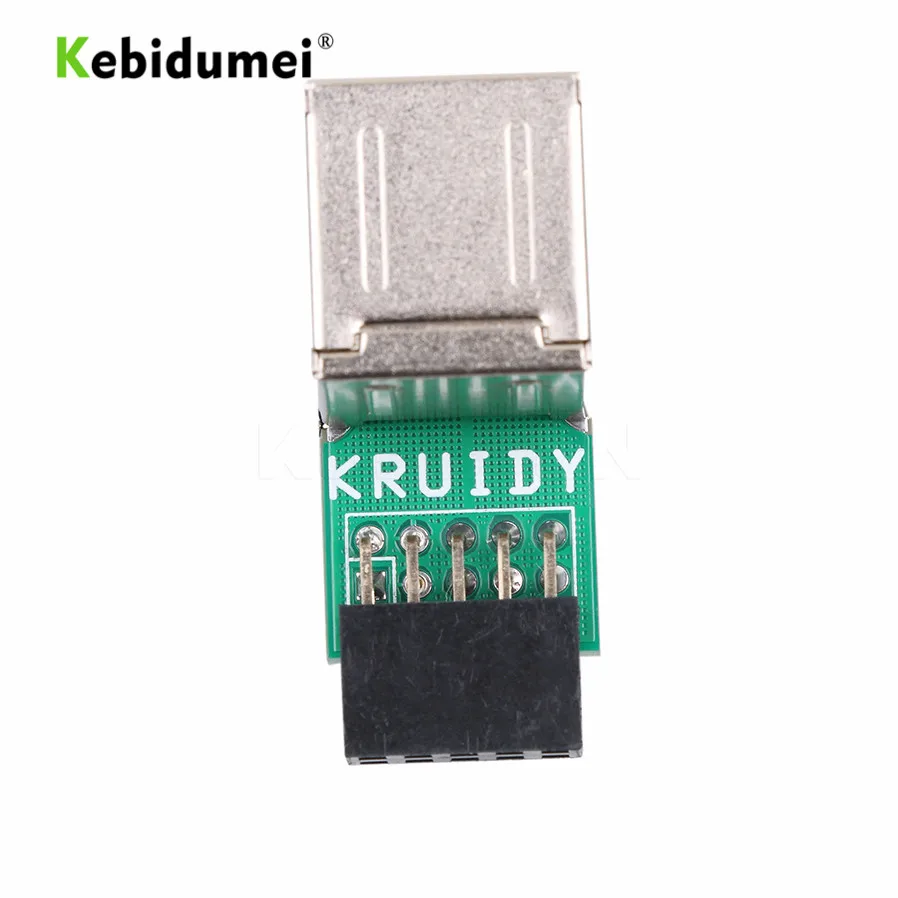kebidumei Motherboard USB 2.0 9Pin Female 2 Port A Adapter Converter PCB Board Card Extender Internal PC | Компьютеры и офис