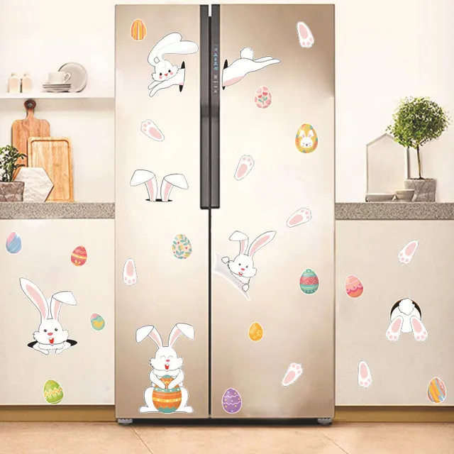 Adesivi Per Finestre Pasqua Hianjoo - 140 Pezzi, Coniglietti, Uova, Fiori, Statici E Riutilizzabili - Foto 9