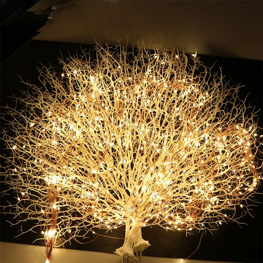 Гирлянда из медной проволоки светодиодная гирлянда теплого белого цвета