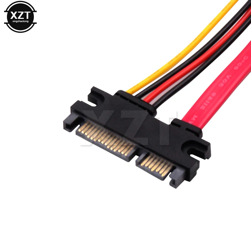 45 см 22Pin SATA кабель штекер гнездо 7 + 15 Pin серийный ATA питания комбинированный