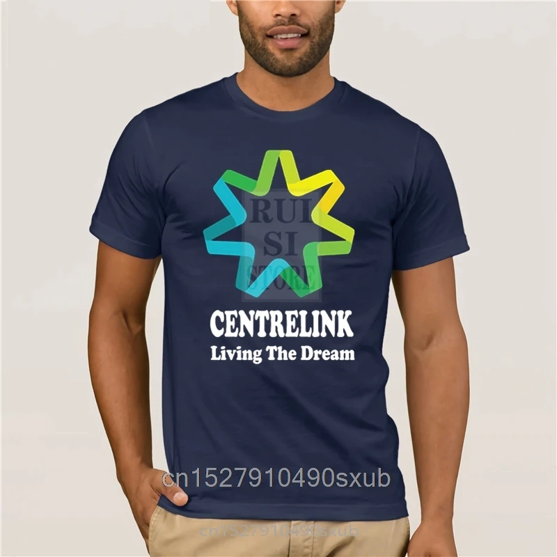 Горячие предложения черная летняя футболка с забавным логотипом Centrelink Living The Dream
