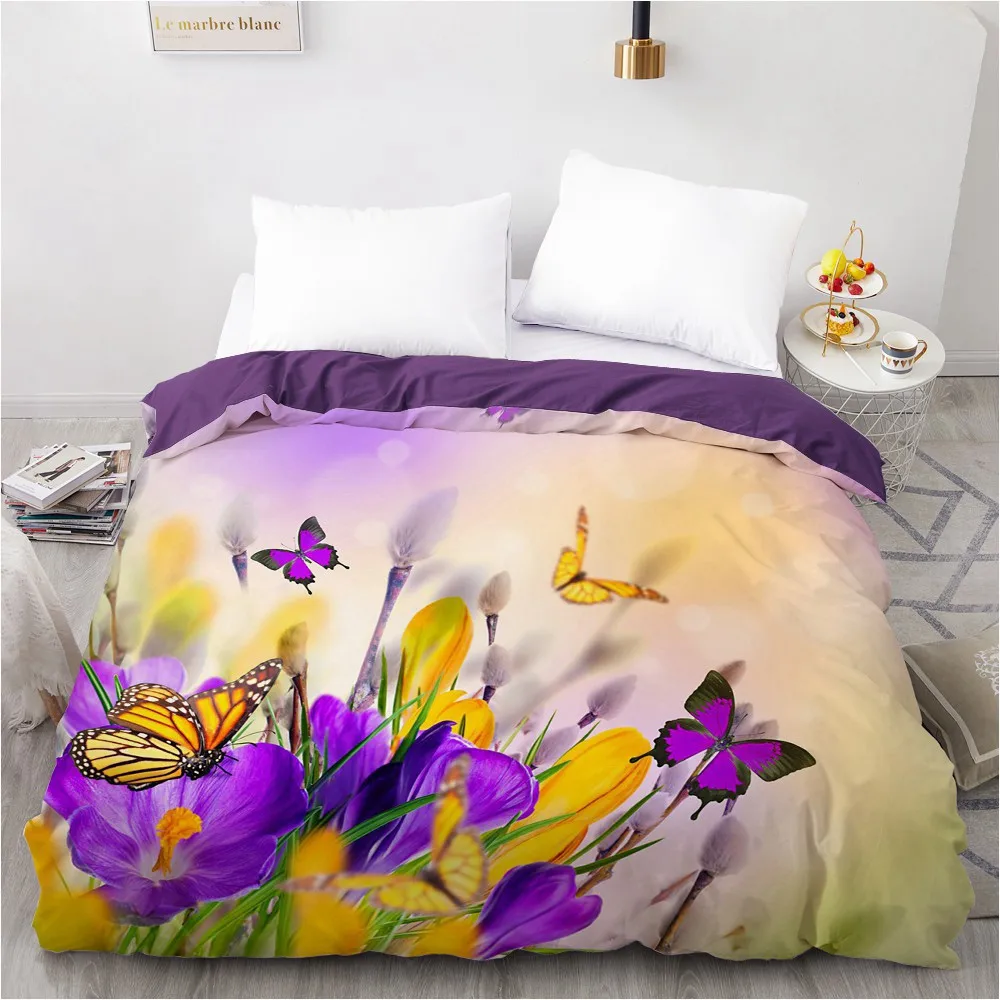 

3D Duvet Cover Custom 180x210 140x210 Comforter/Quilt/Blanket case Adult Queen King Bedding For Wedding Flower Drop Ship