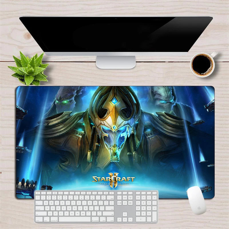 

Starcraft Ⅱ Gaming Mousepad Large 70x40cm Washable Locking Edge Durable Mouse pad Gamer Office Computer Cool Notebook Desk Mat