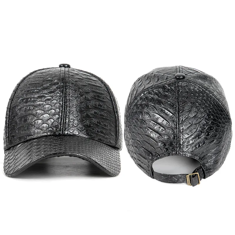 Wuaumx PU змея кожаная бейсболка мужская женская Кепка из искусственной кожи Snapback