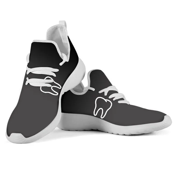 HMF1548Z61 FORUDESIGNS Flat Knitting Shoes Woman Dentist Sketch Print Female Lace Up Sneaker Sketchers for Women Ladies Mesh Light Loafers - Цвет: HMF1548Z61