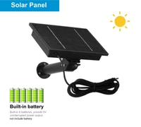 4w solar panel power 5v12v built in 6pcs rechargeable battery for wireless security camera outdoor solar video surveillance