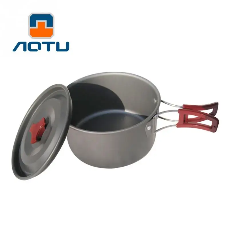 3L Oxidation Aluminium Alloy Single Pot Non-stick Bowls Pans Camping Hiking Fishing Picnic Cookware Outsports Picnic BBQ Tool