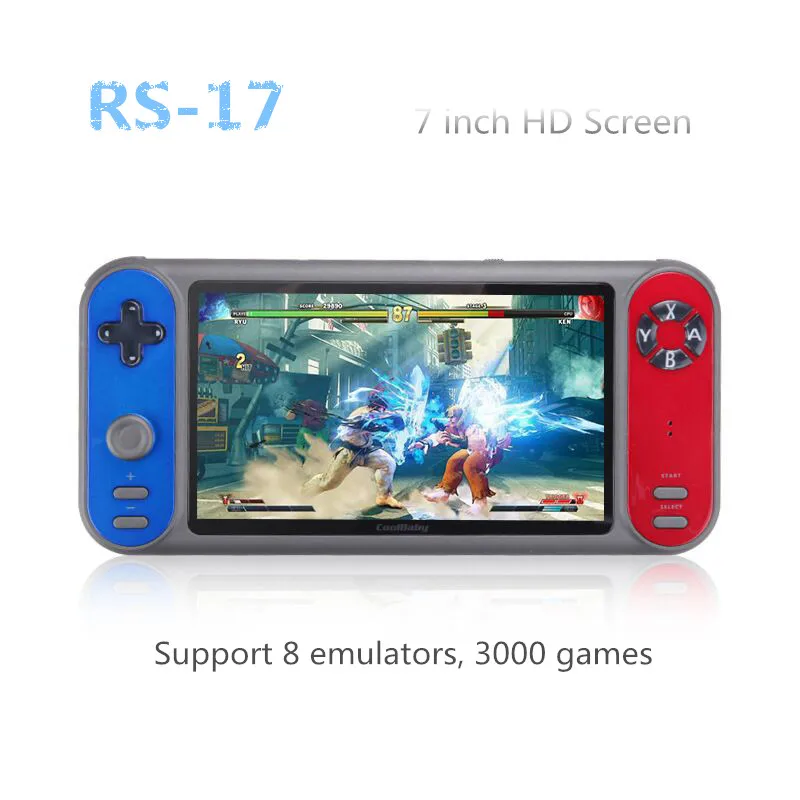 2020 Новый RS 17 Ретро портативная игровая консоль 7 дюймов HD экран Видео игровой