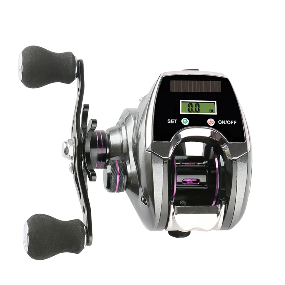 

Fishing Reel Rocker Digital Display 8.0:1 High Speed Ratio 10KG Magnetic Brake System USB Charging Sea Fishing Raft Fishing Reel