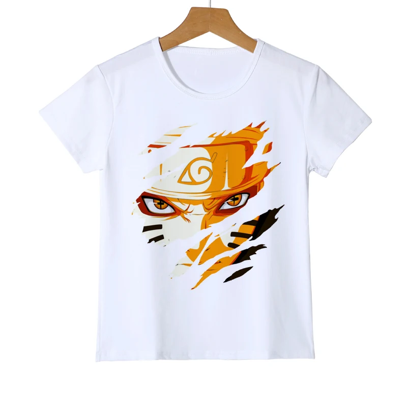 1 Sasuke Ninjia Naruto/Детская футболка с рисунком из мультфильма «Аниме Акацуки Учиха Итачи Шаринган»; подарок для детей; футболка для маленьких мальчиков и девочек; футболка; Z38-9 - Цвет: 1